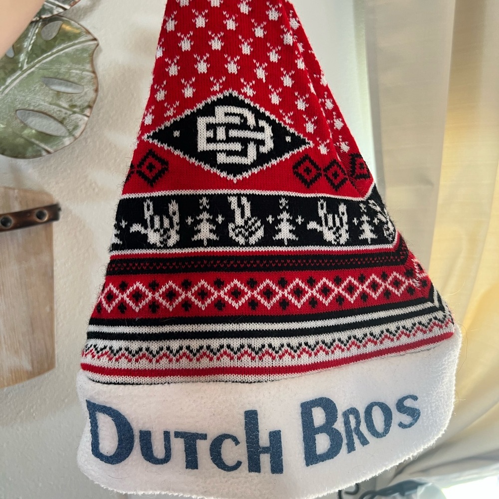 Dutch Bros Red and Black Knit Hat